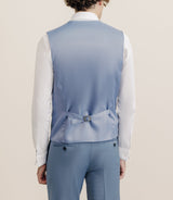 Gilet ville en laine majoritaire bleu ciel - IZAC