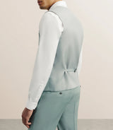 Gilet ville en laine majoritaire vert clair