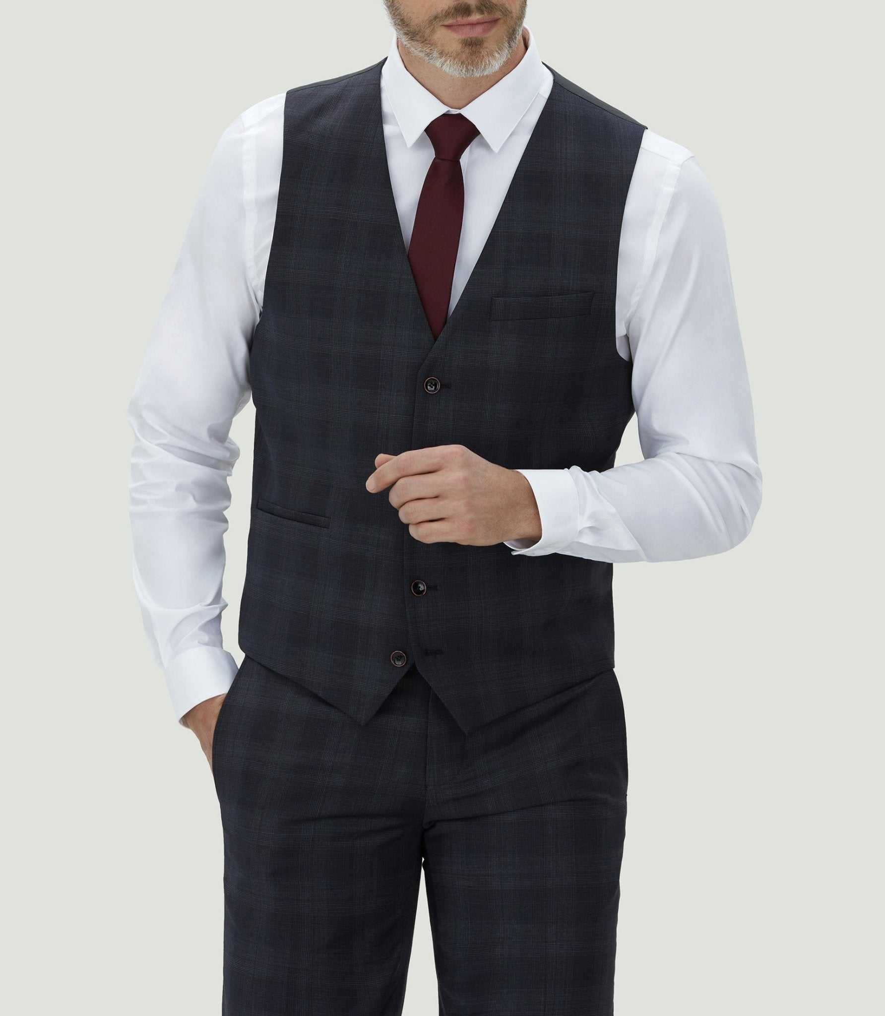 Gilet de ville gris anthracite "quadversaire" - IZAC