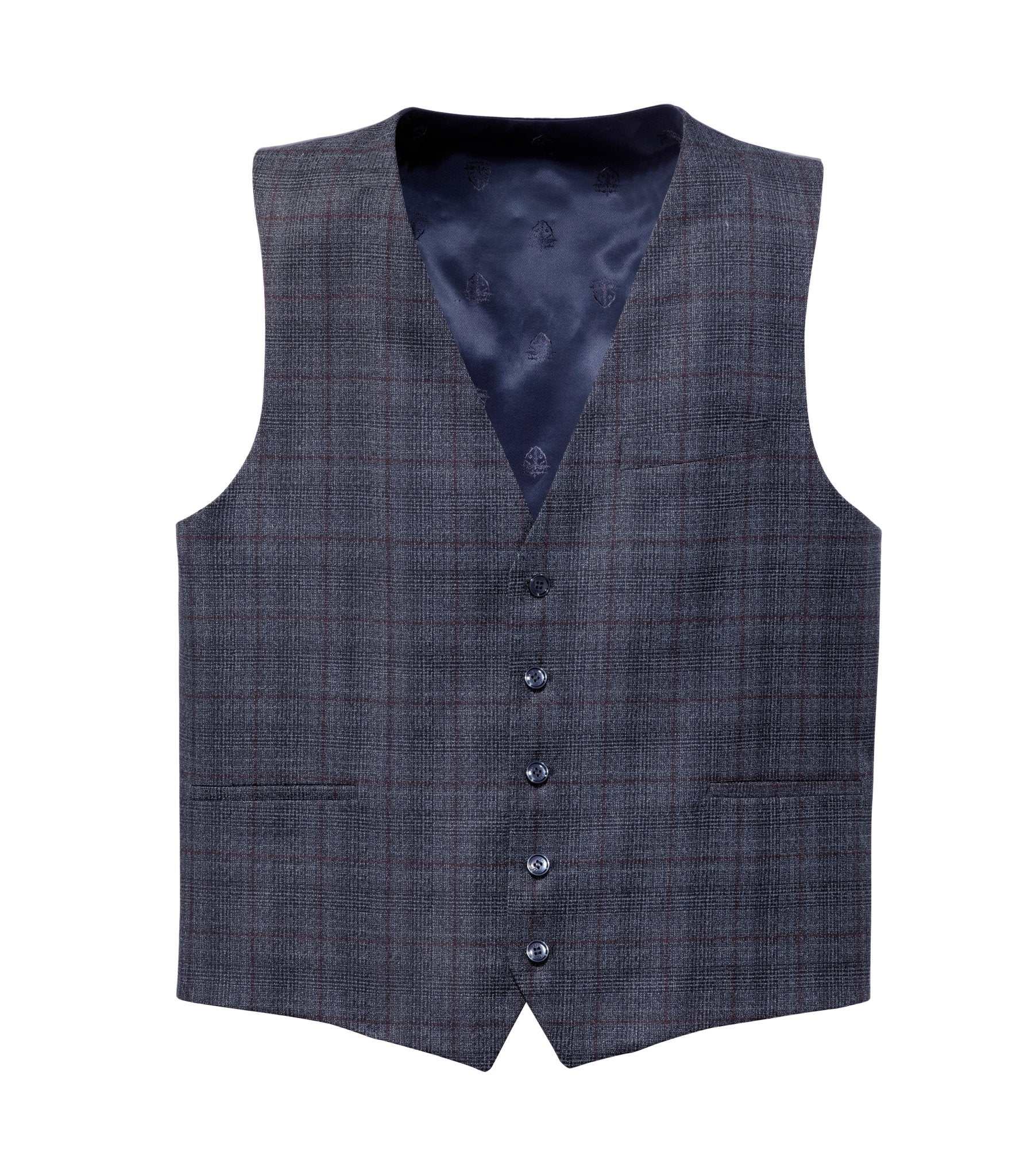 Gilet Prince de Galles bleu "Queclatant" - IZAC