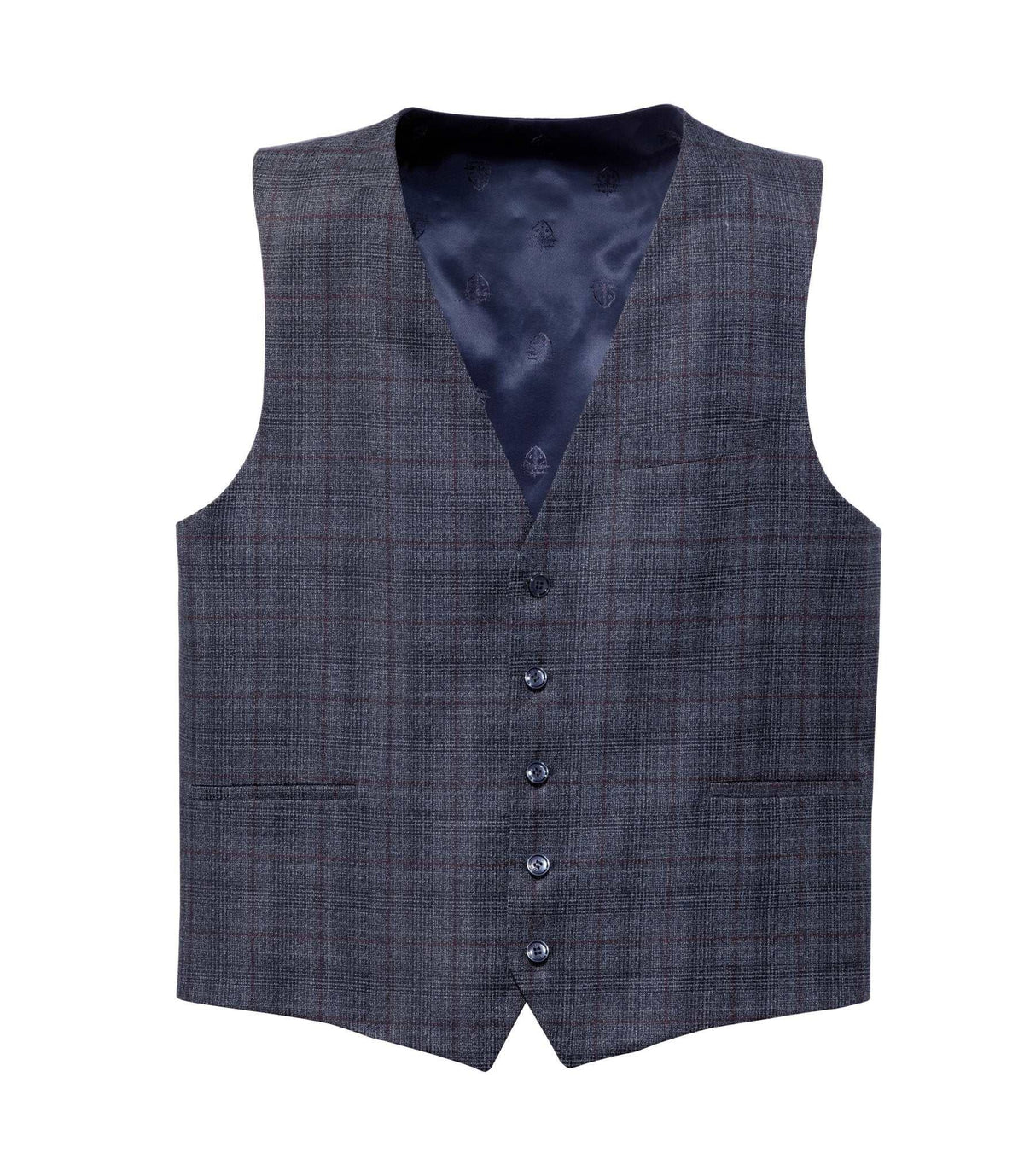 Gilet Prince de Galles bleu "Queclatant" - IZAC