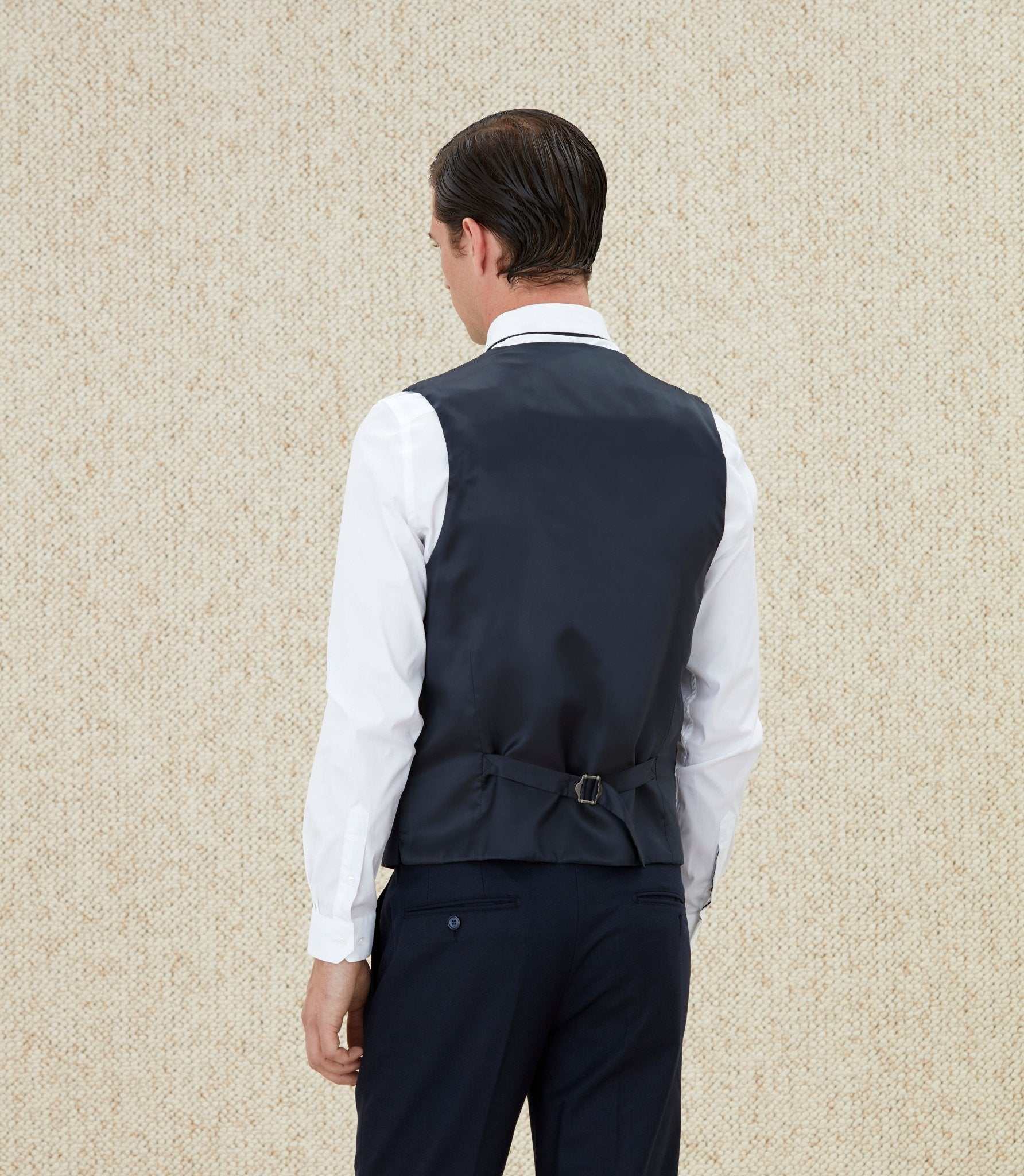 Gilet en flanelle marine "Queloge" - IZAC