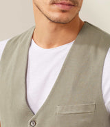 Gilet casual kaki "Quideal" - IZAC