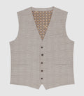 Gilet de costume à carreaux effet Prince de Galles beige XSWING - IZAC