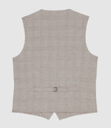 Gilet de costume à carreaux effet Prince de Galles beige XSWING - IZAC