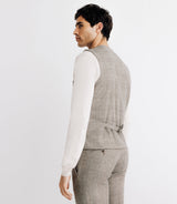 Gilet à carreaux beige - IZAC