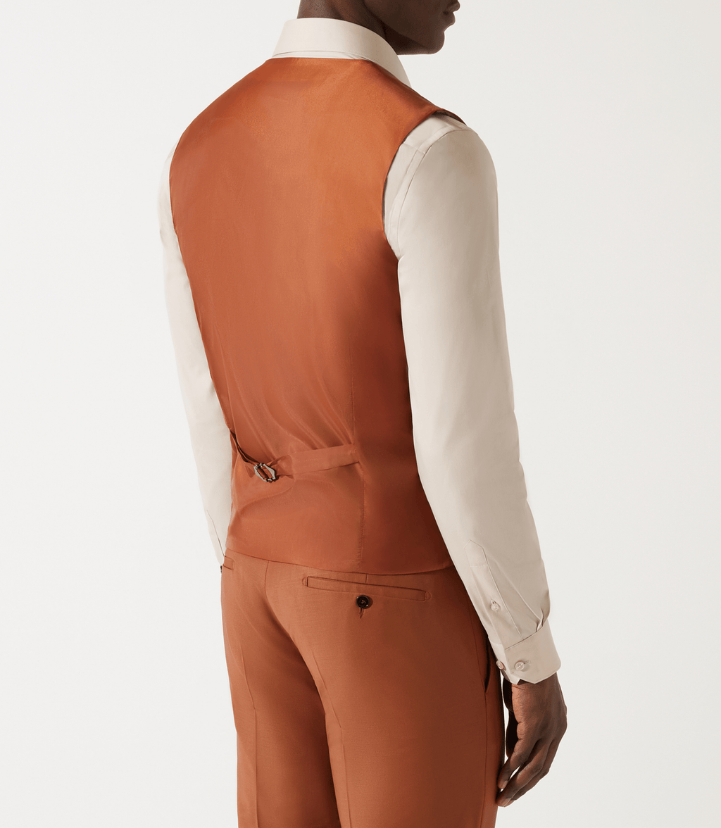 Gilet de costume orange brûlé - IZAC