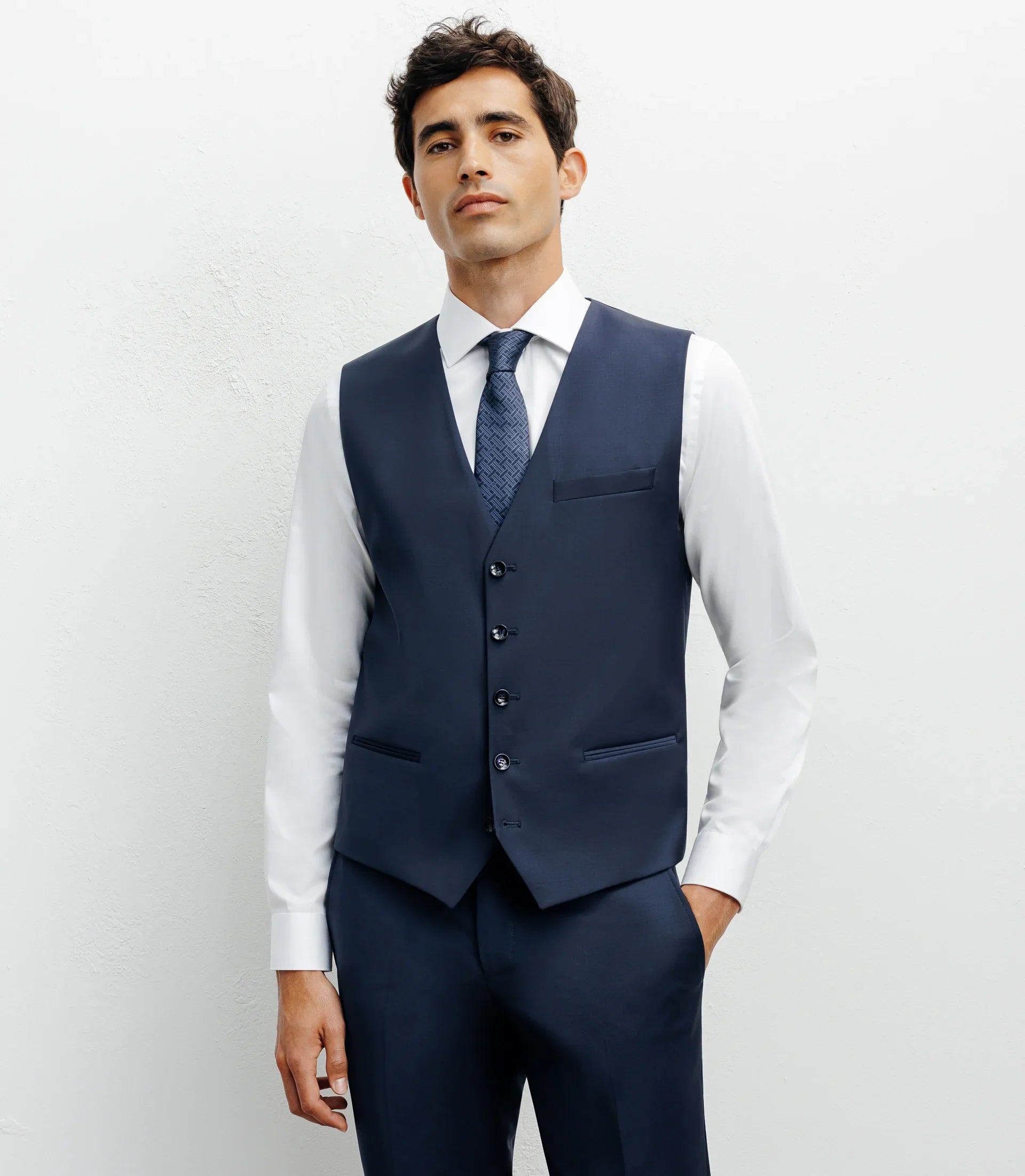 Gilet ville aspect brillant bleu - IZAC