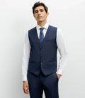 Gilet ville aspect brillant bleu - IZAC