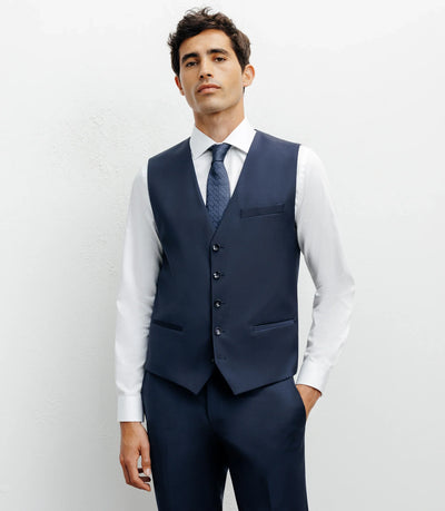 Gilet ville aspect brillant bleu - IZAC