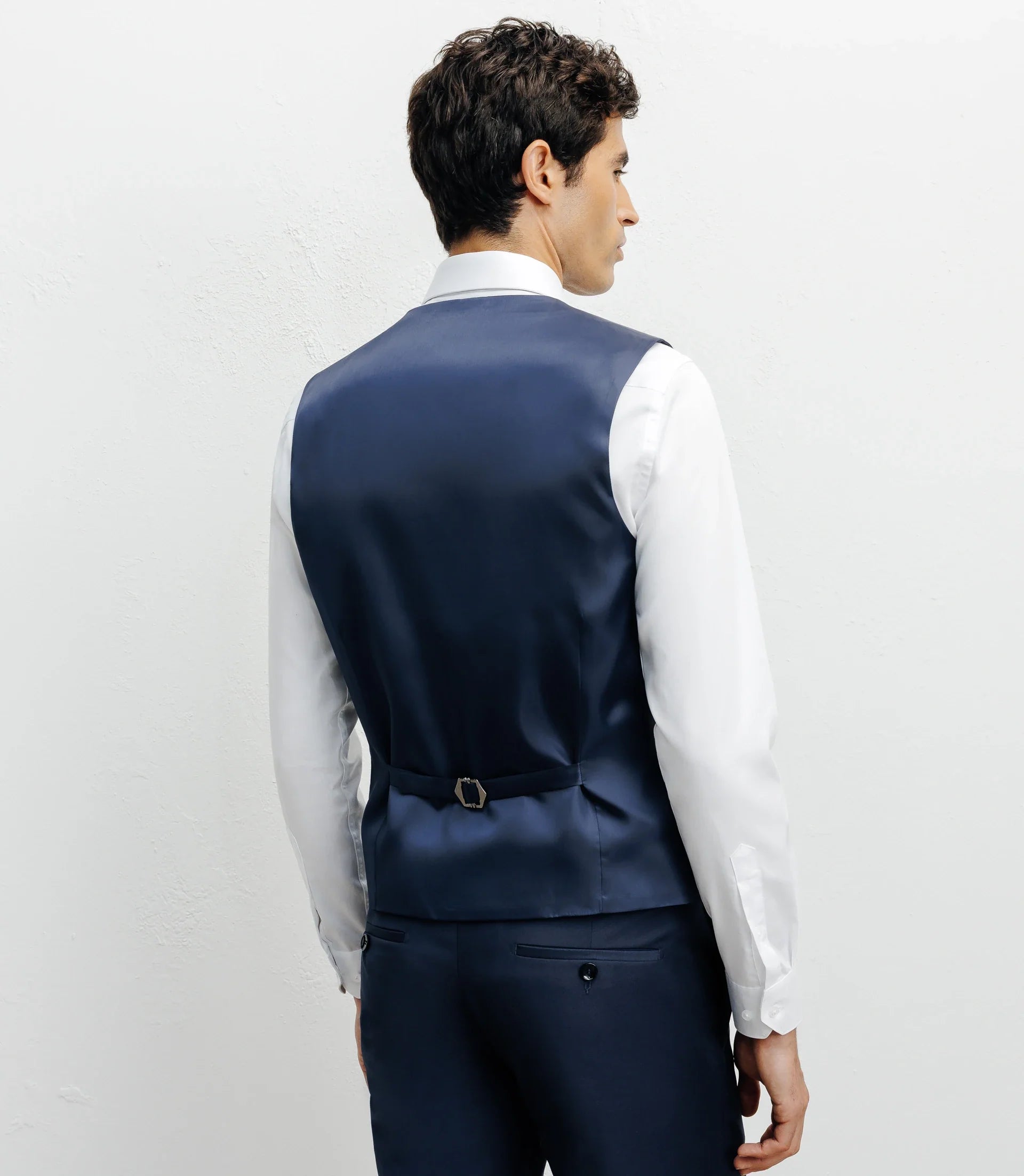 Gilet ville avec laine majoritaire bleu - IZAC