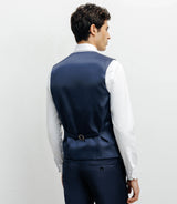 Gilet ville avec laine majoritaire bleu - IZAC