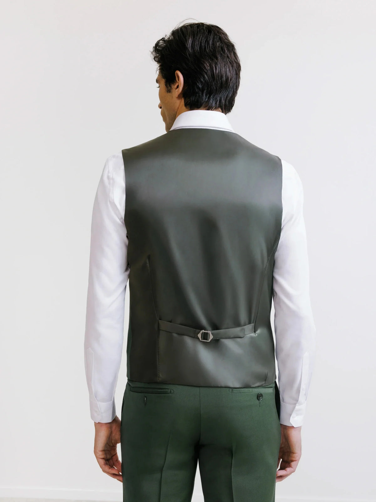 Gilet ville en laine majoritaire vert foncé - IZAC