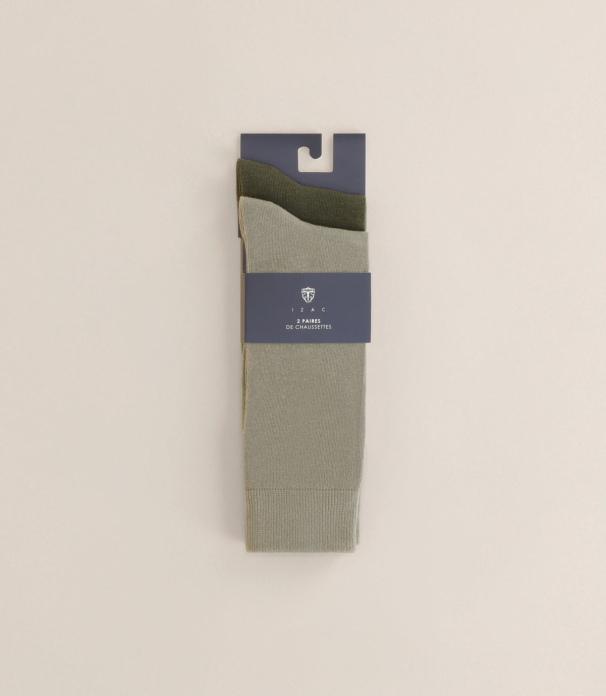 Pack de 2 chaussettes kaki - IZAC