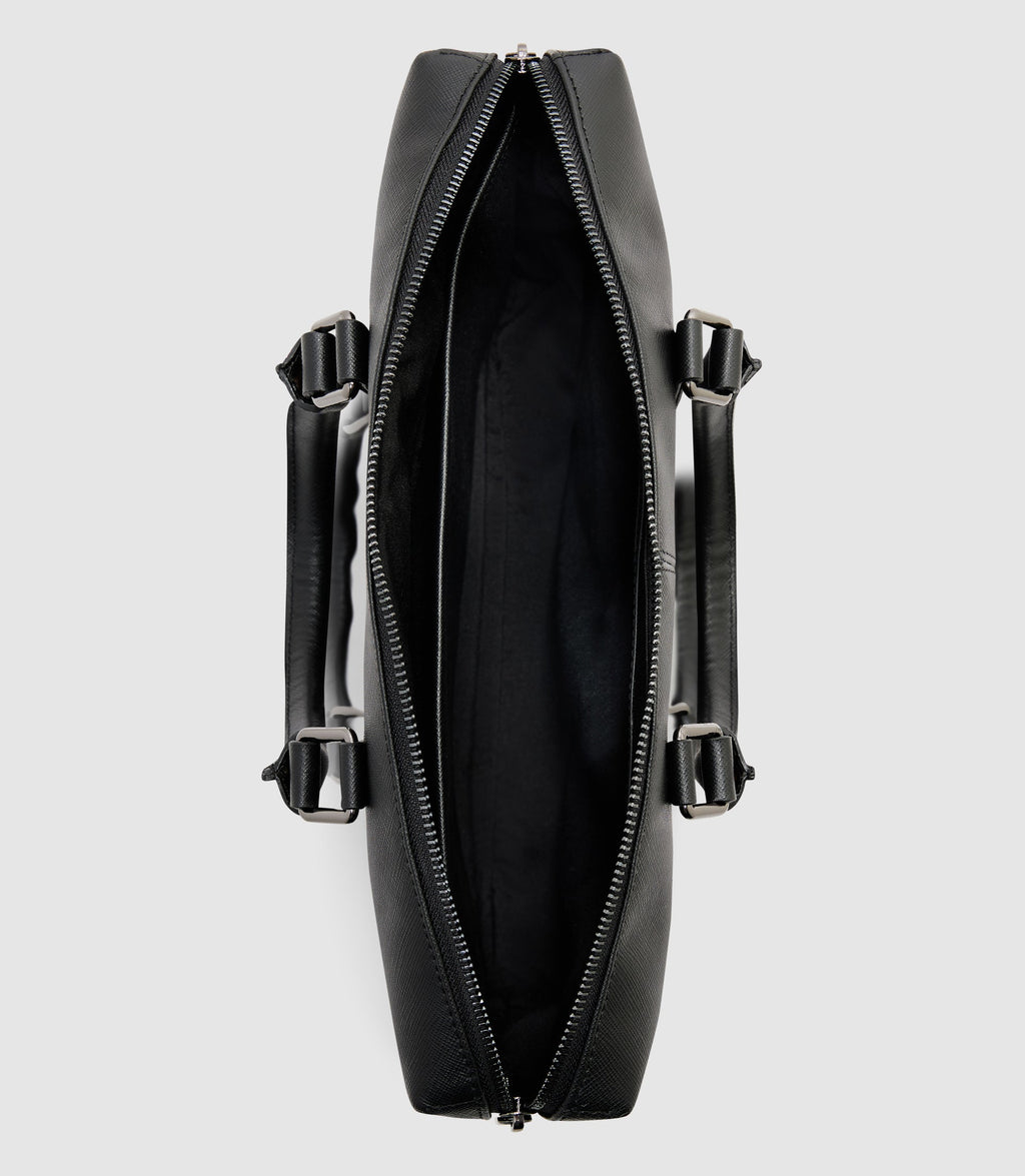 Sac en cuir noir - IZAC