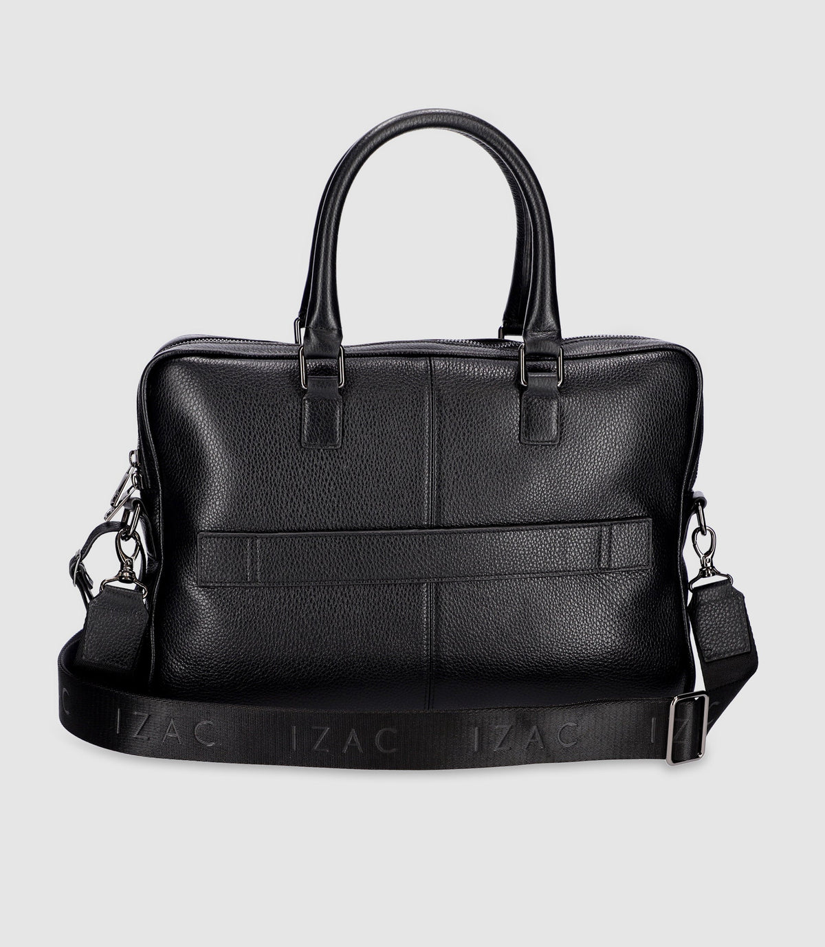 Sac business en cuir noir WALLAS - IZAC