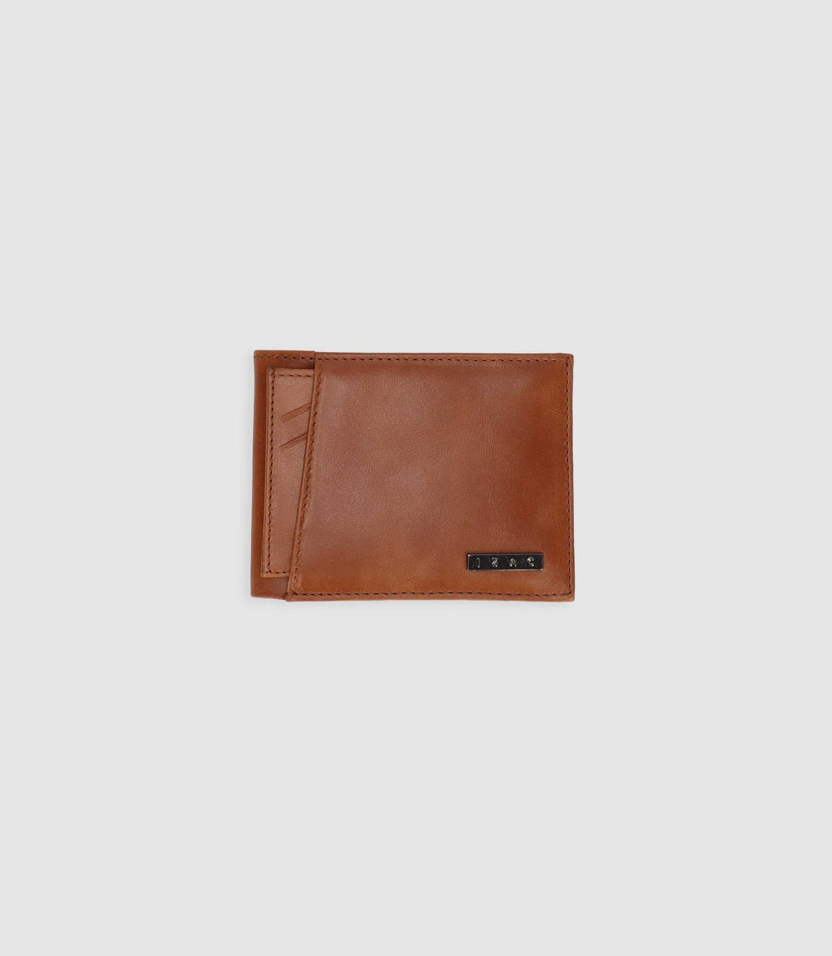 Portefeuille en cuir camel - IZAC