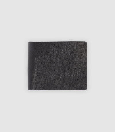 Portefeuille en cuir noir - IZAC