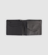 Portefeuille en cuir noir - IZAC