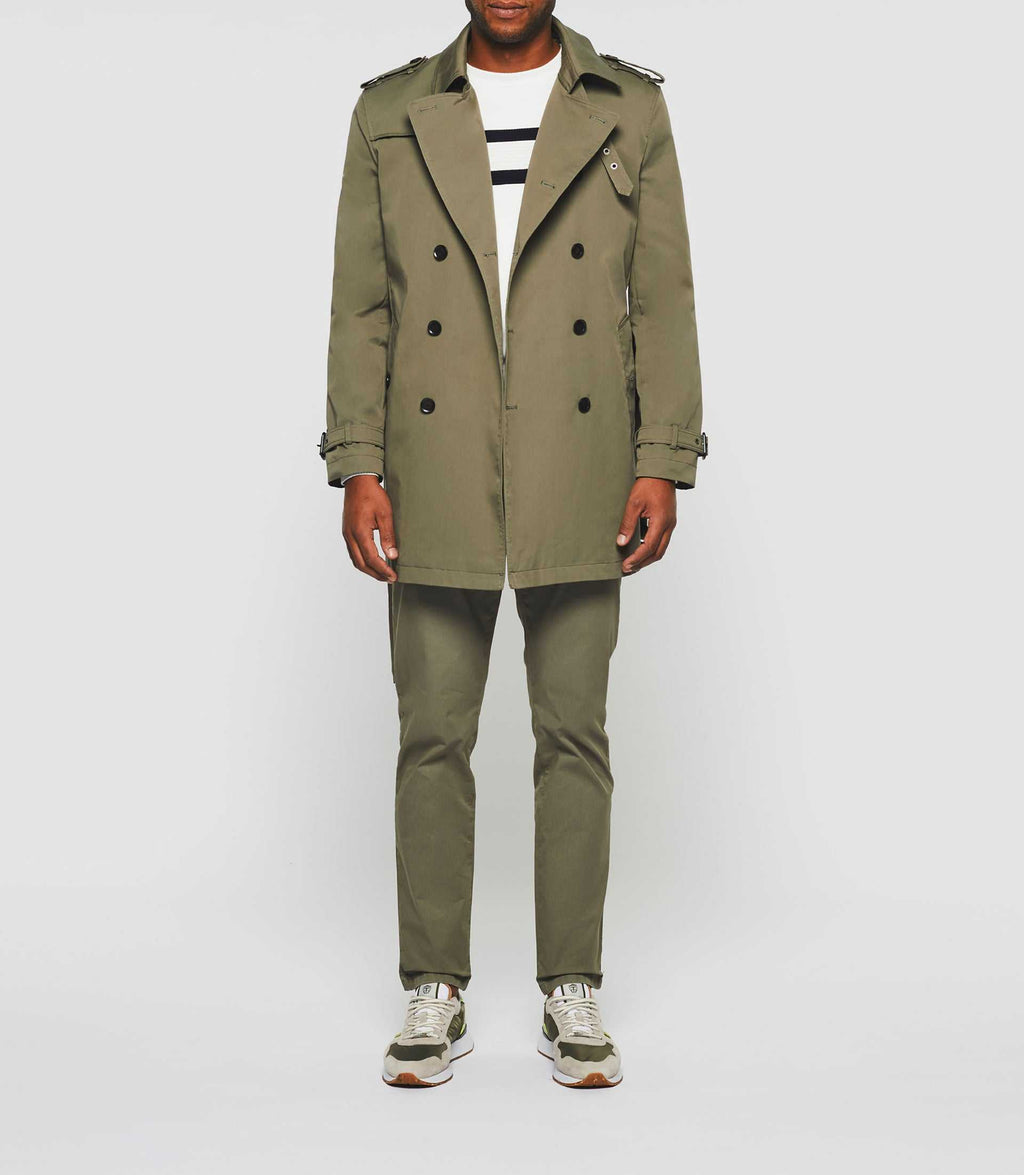 Trench croisé kaki "Hamilton" - IZAC