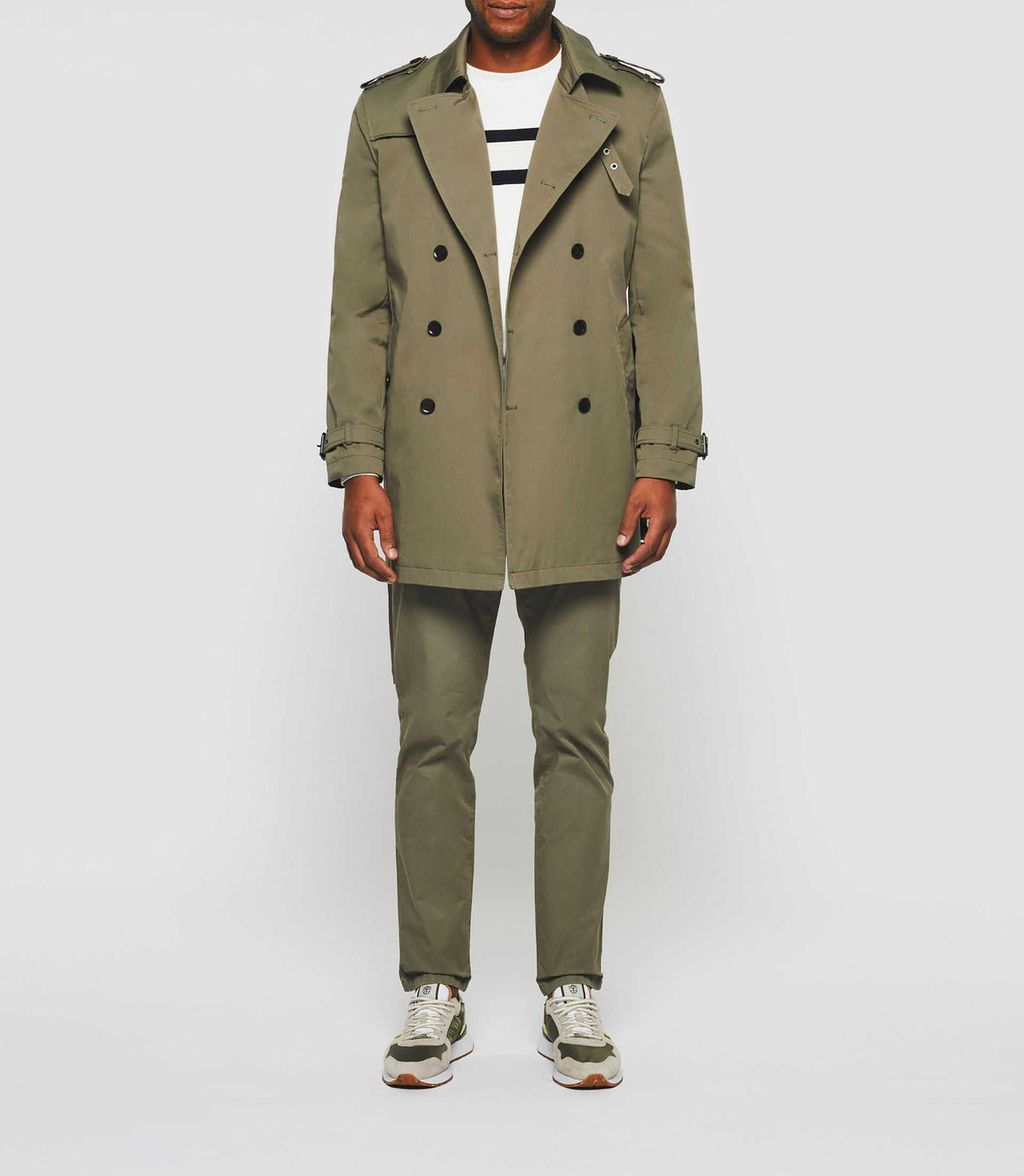 Trench croisé kaki "Hamilton" - IZAC