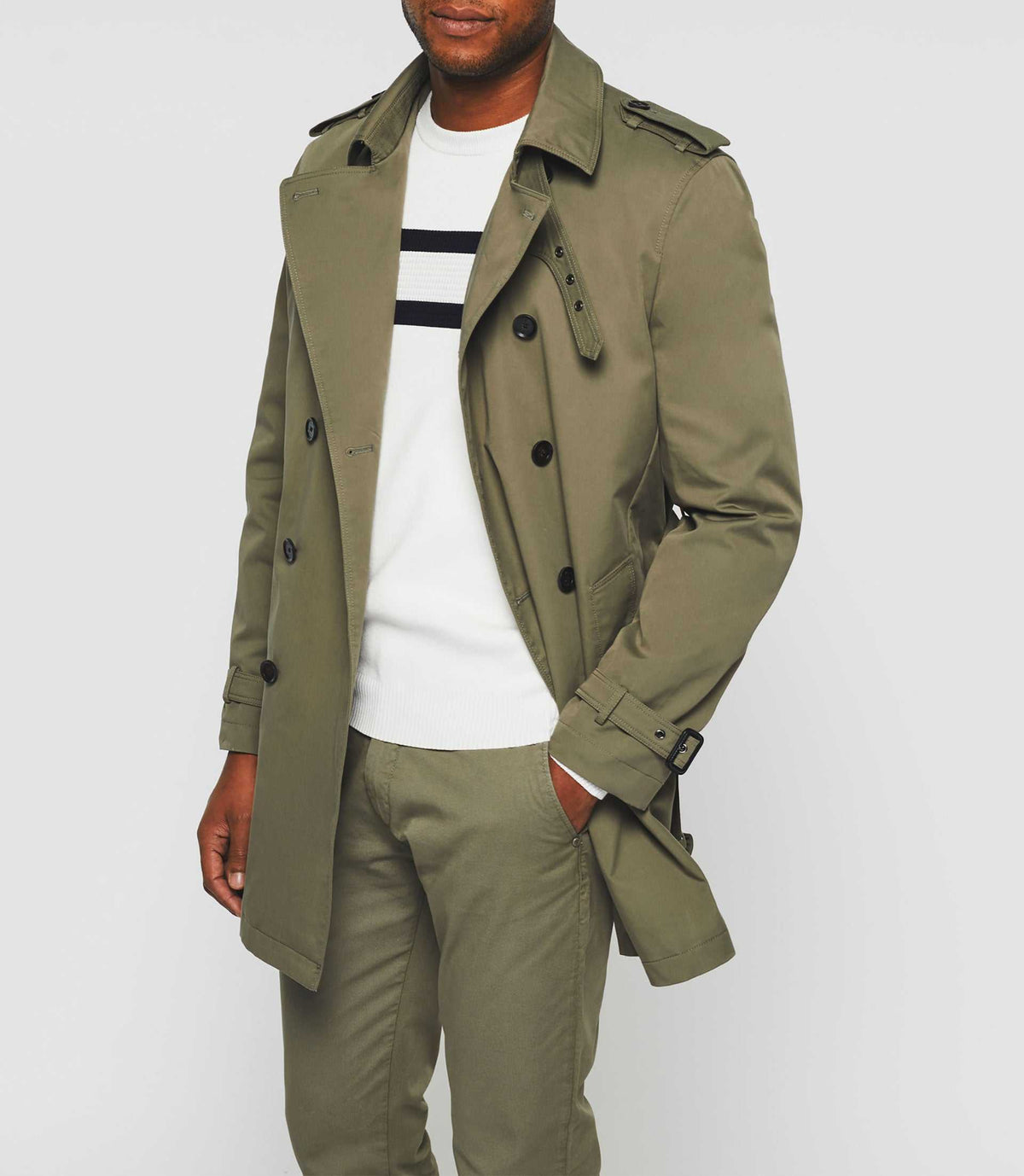 Trench croisé kaki "Hamilton" - IZAC