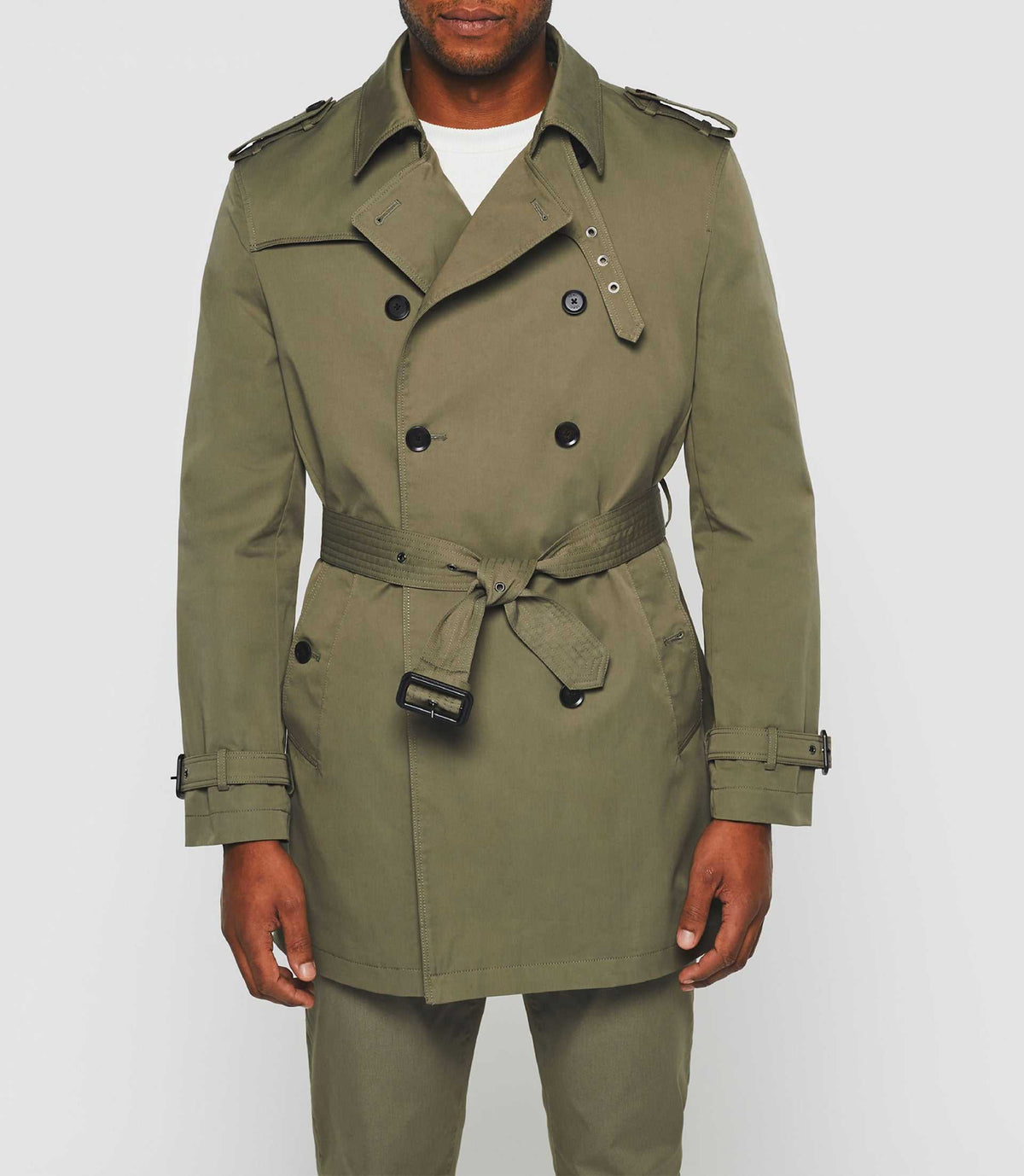 Trench croisé kaki "Hamilton" - IZAC
