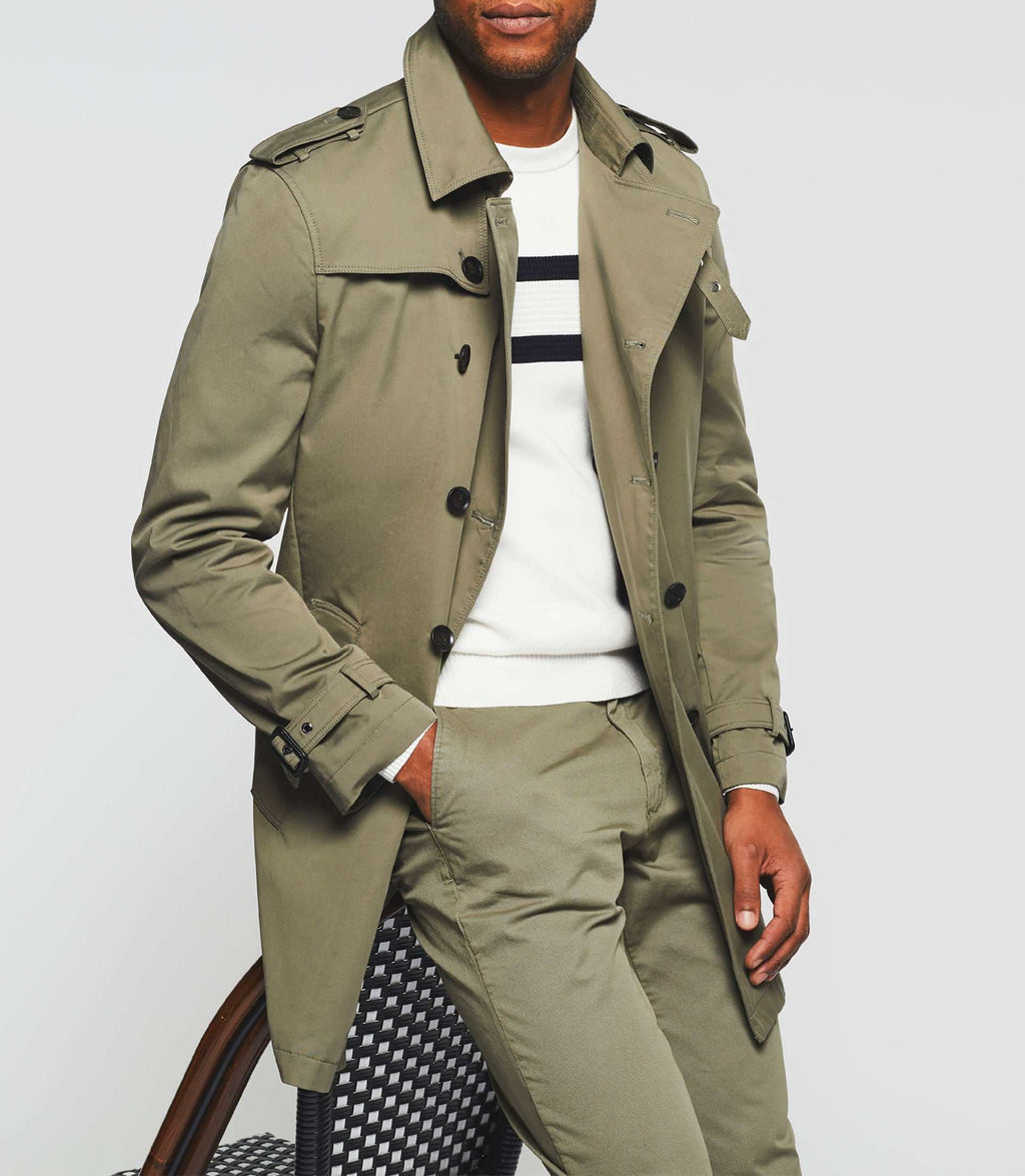 Trench croisé kaki "Hamilton" - IZAC