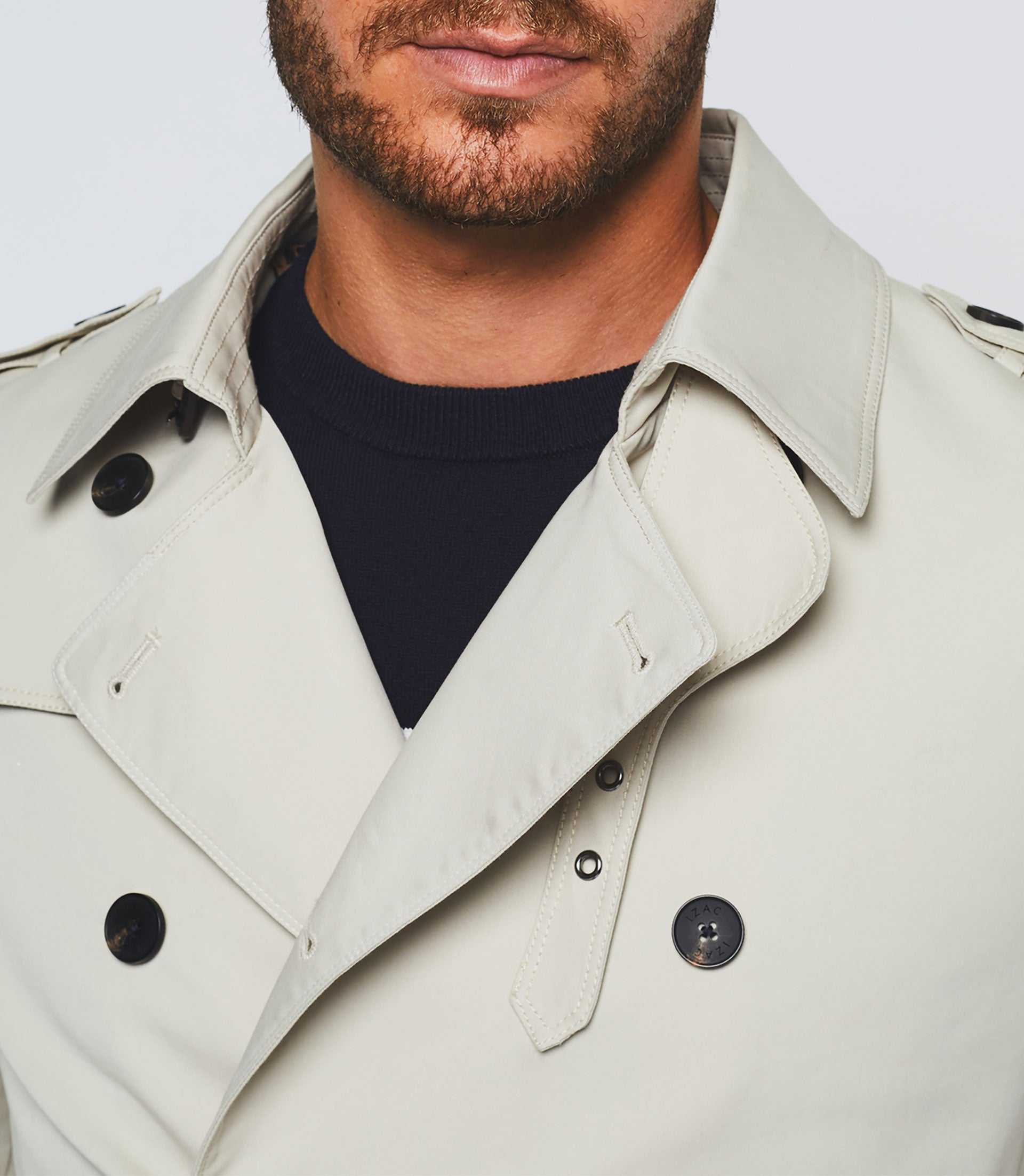 Trench croisé mastic "Hamilton" - IZAC