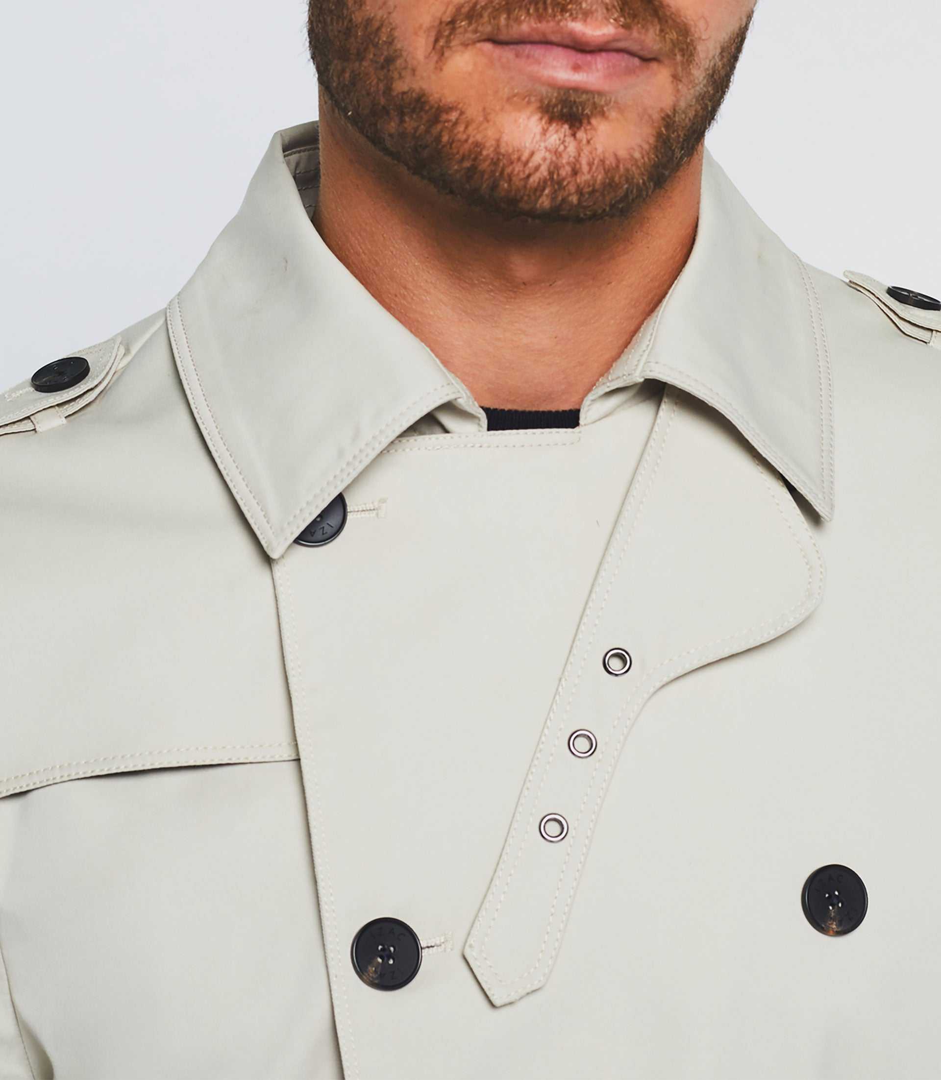 Trench croisé mastic "Hamilton" - IZAC