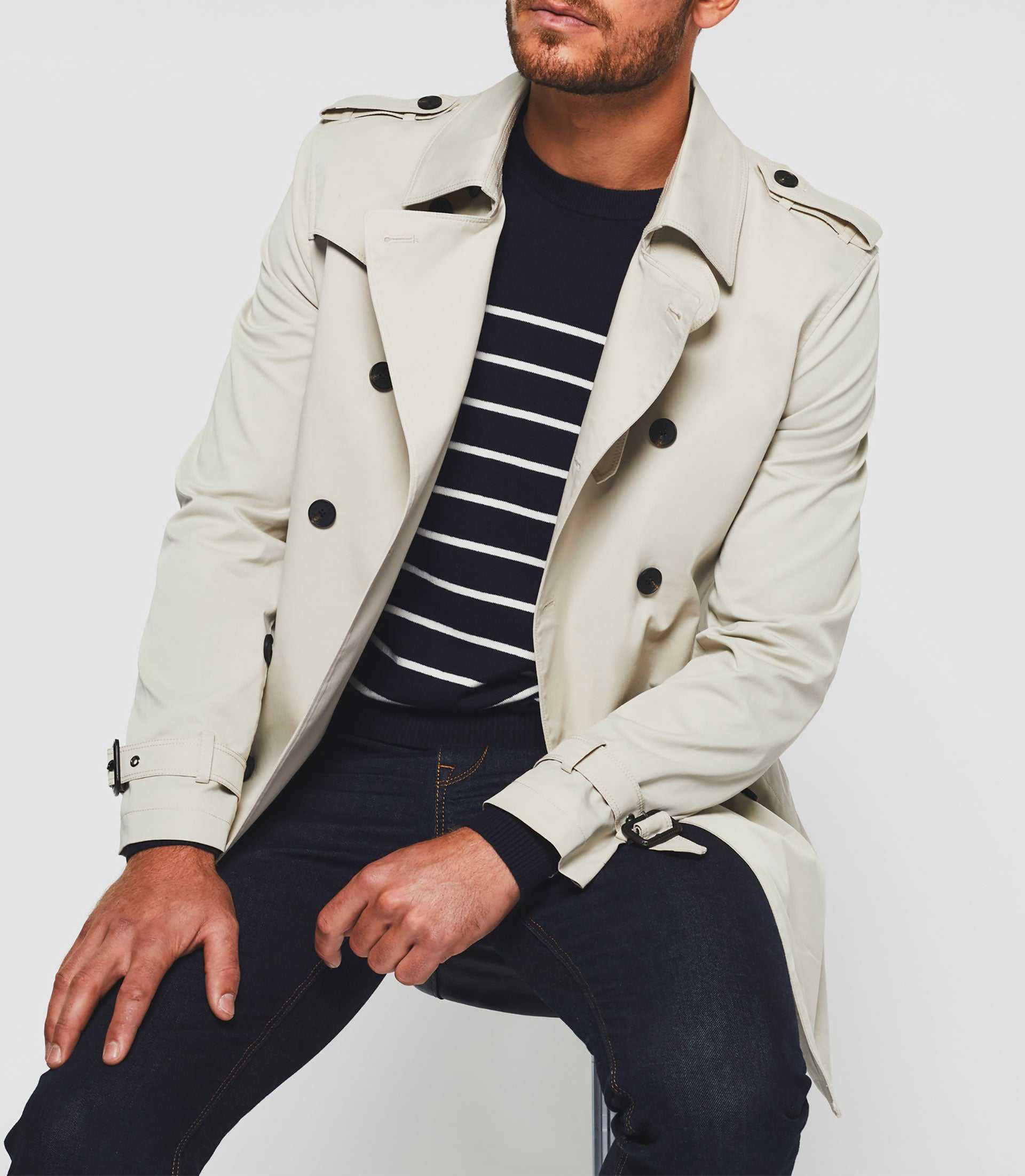 Trench croisé mastic "Hamilton" - IZAC