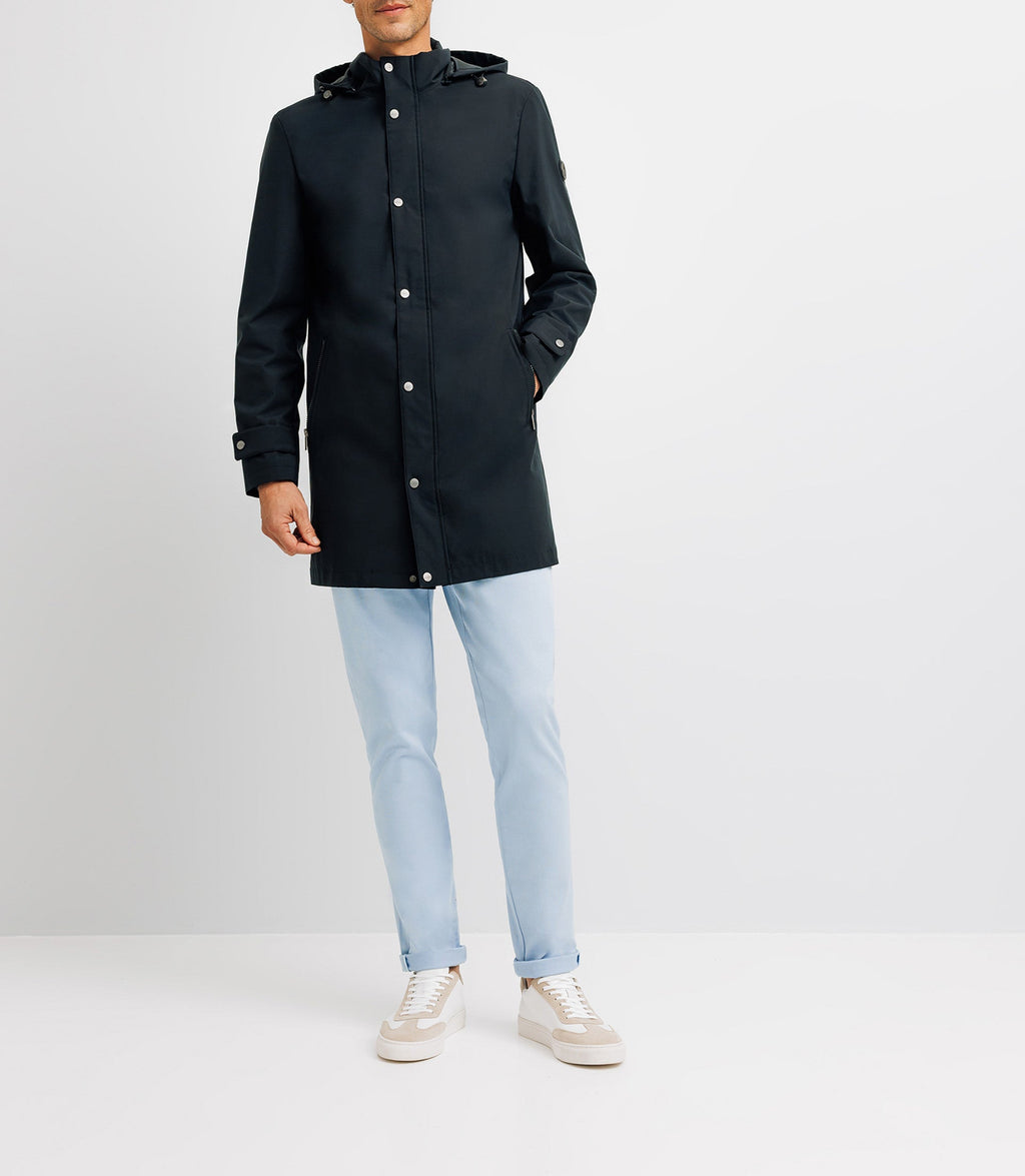 Blouson parka à capuche sport marine - IZAC