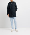 Blouson parka à capuche sport marine - IZAC