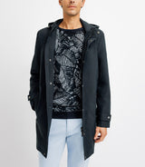 Blouson parka à capuche sport marine - IZAC