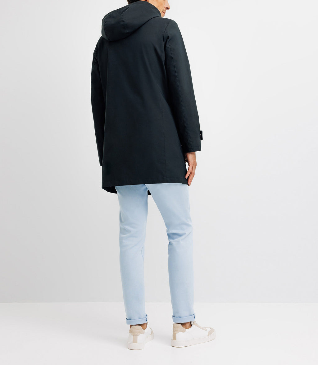 Blouson parka à capuche sport marine - IZAC