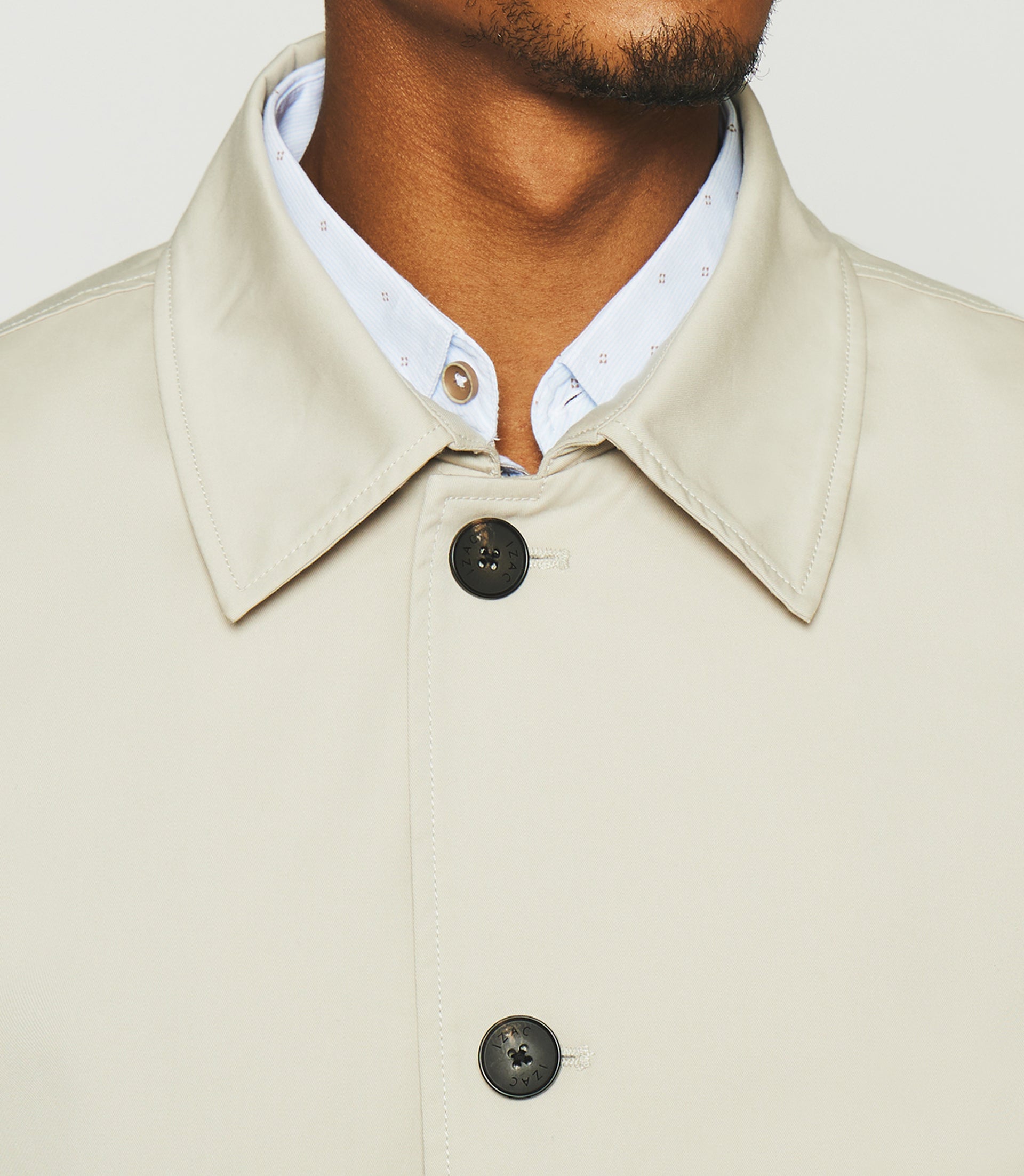 Manteau droit beige mastic HENRI - IZAC