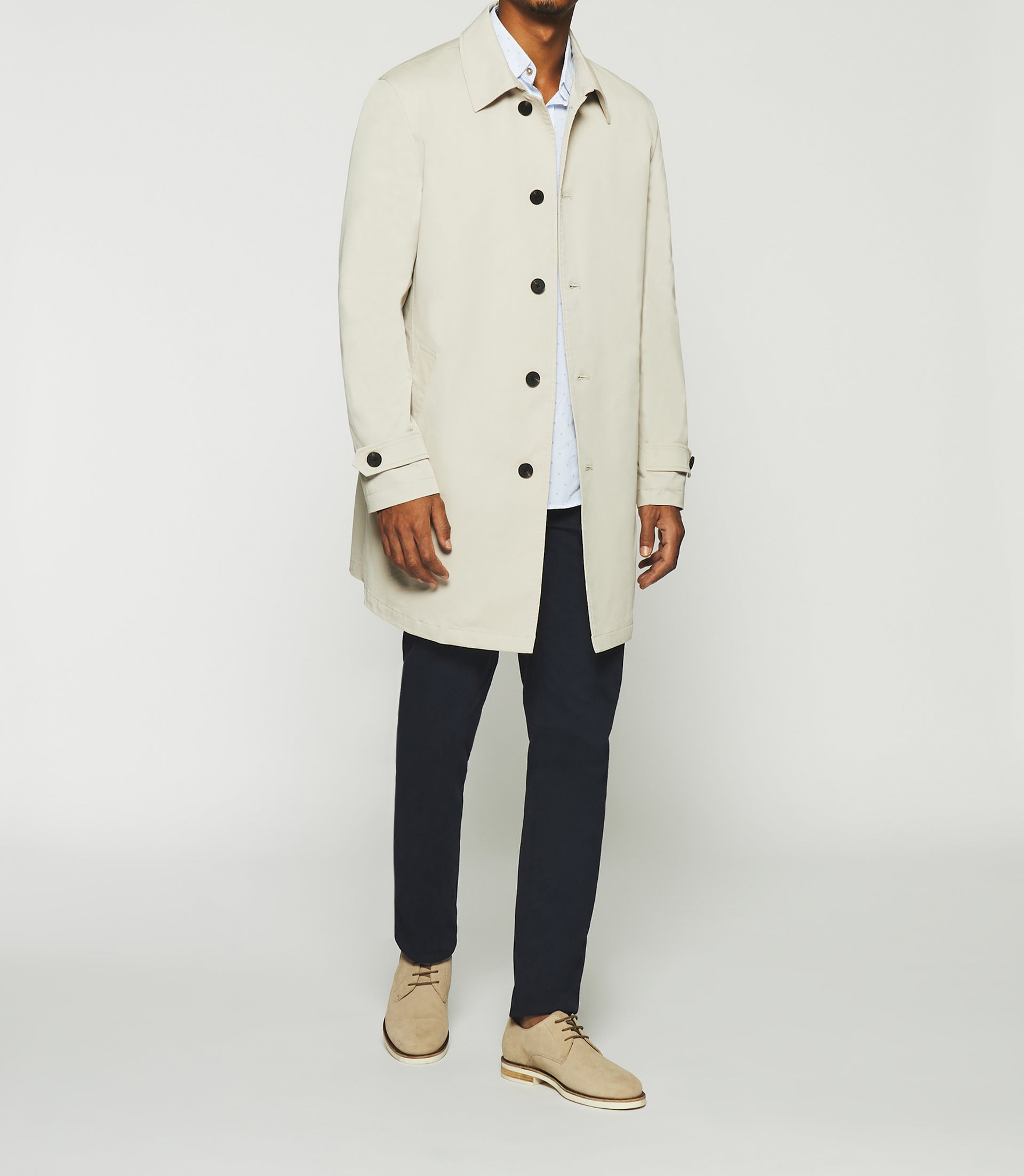Manteau droit beige mastic HENRI - IZAC
