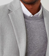 Manteau ville laine mélangé gris clair "Noblesse" - IZAC