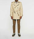 Trench croisé en coton beige IDANO - IZAC