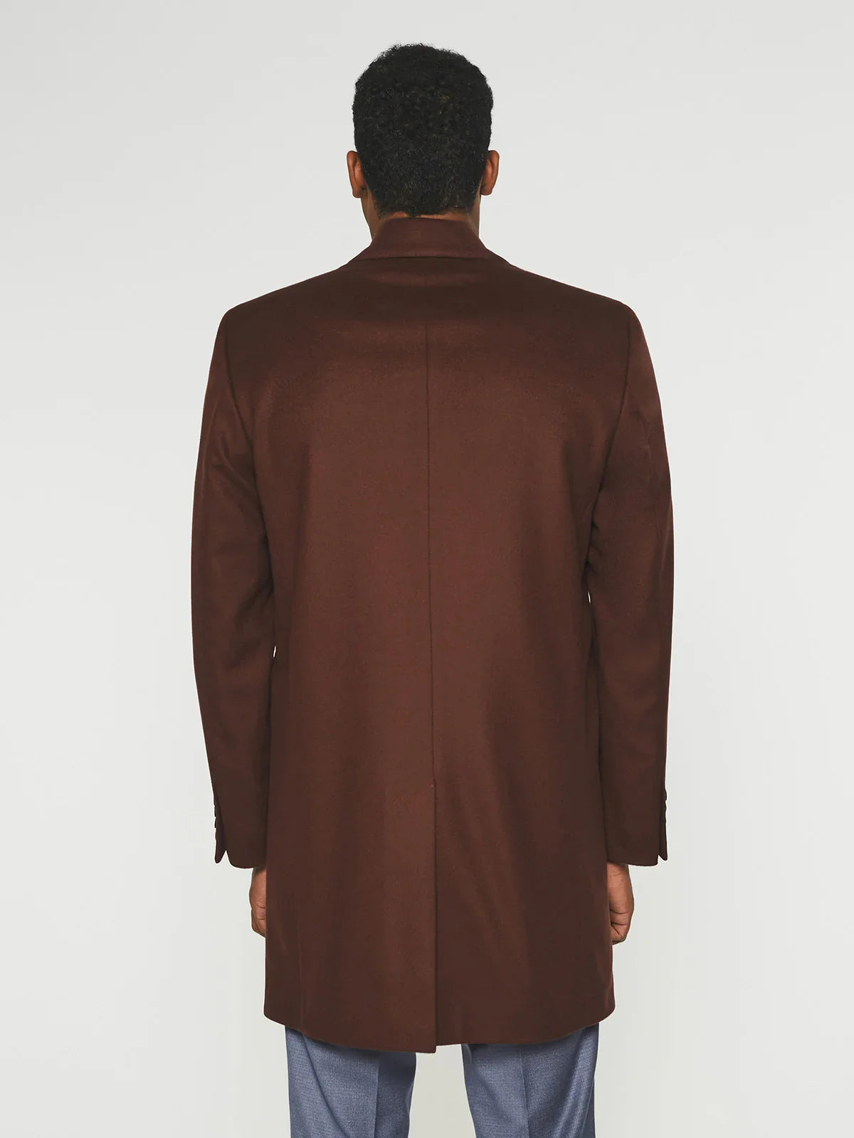 Manteau ville en laine et cachemire marron INDALECIO - IZAC