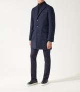 Manteau croisé bleu indigo ILLUMI - IZAC
