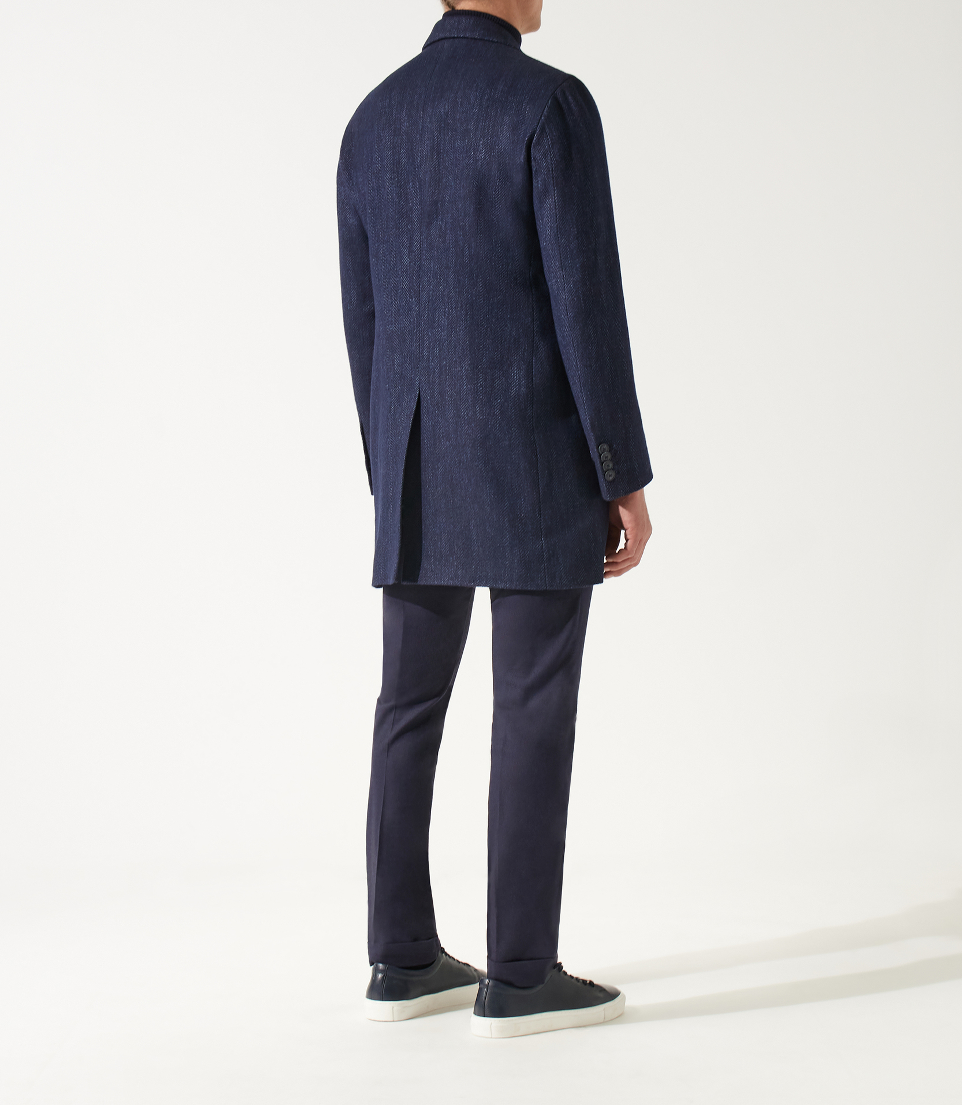 Manteau croisé bleu indigo ILLUMI - IZAC