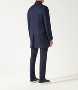 Manteau croisé bleu indigo ILLUMI - IZAC