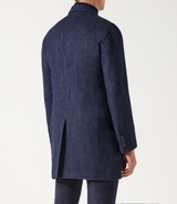Manteau croisé bleu indigo ILLUMI - IZAC