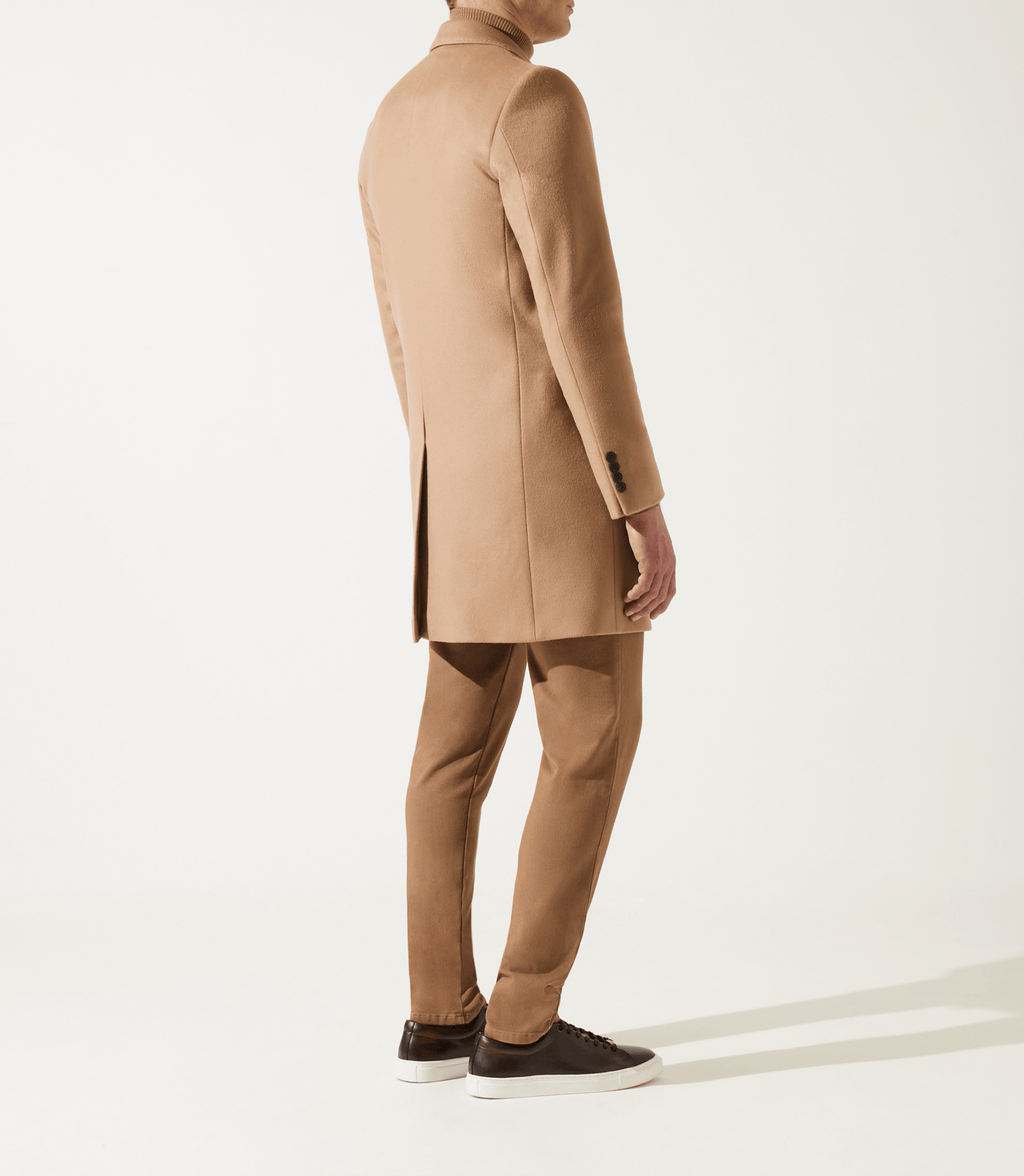 Manteau en laine cachemire camel INDALECIO - IZAC