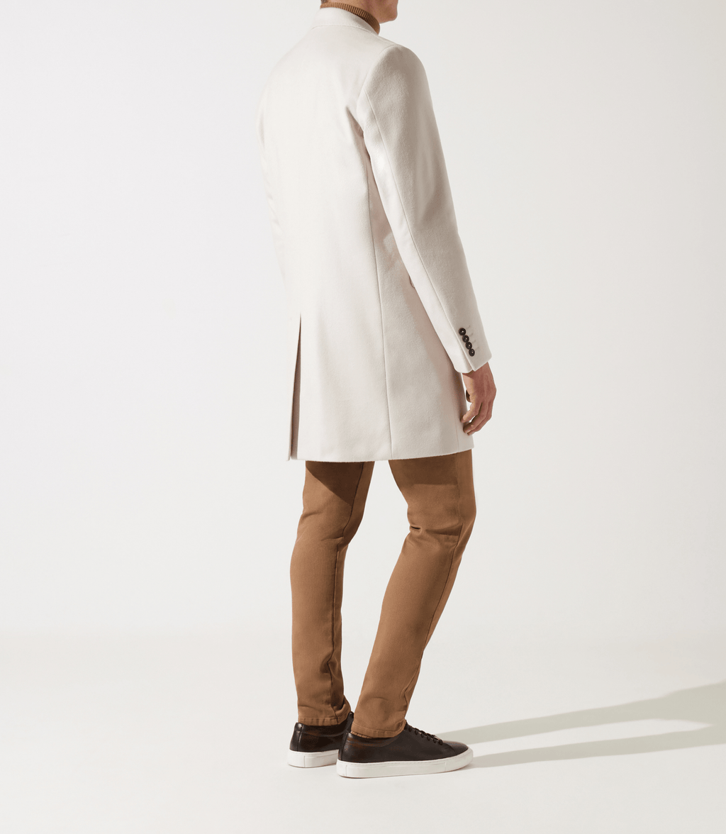 Manteau en laine cachemire écru INDALECIO - IZAC
