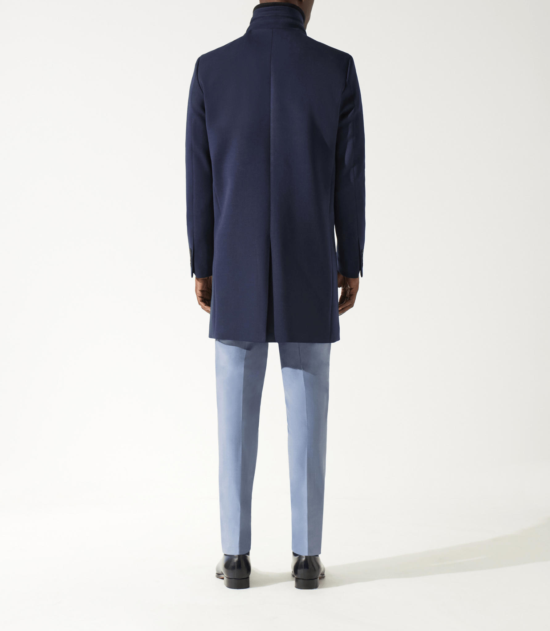 Manteau ville laine bleu marine INEON - IZAC