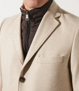 Manteau en laine cachemire beige ISAO - IZAC