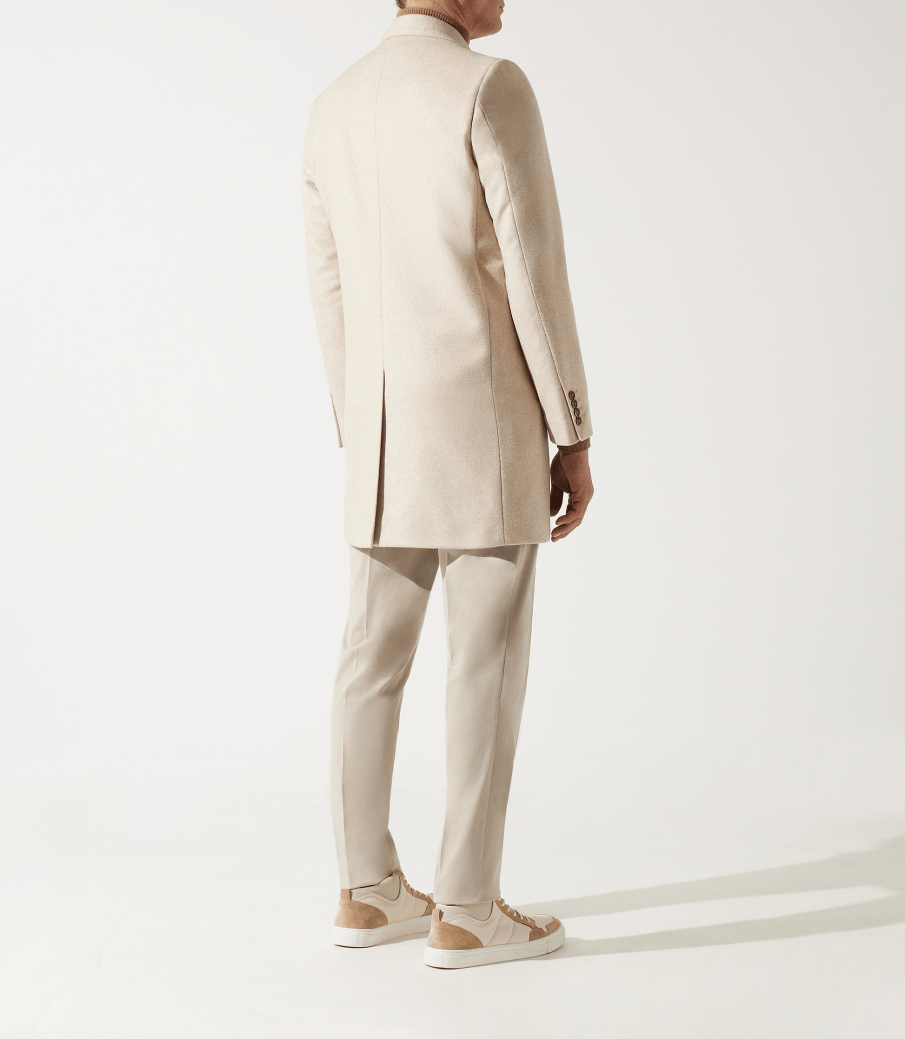 Manteau en laine cachemire beige ISAO - IZAC