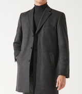 Manteau en laine et cachemire gris anthracite ISAOBT - IZAC